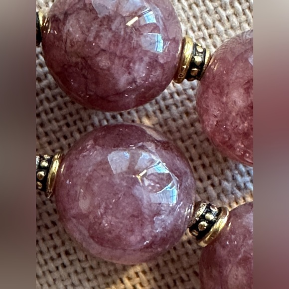 20 inch Lepidolite gemstone bead necklace NWOT - Picture 9 of 16